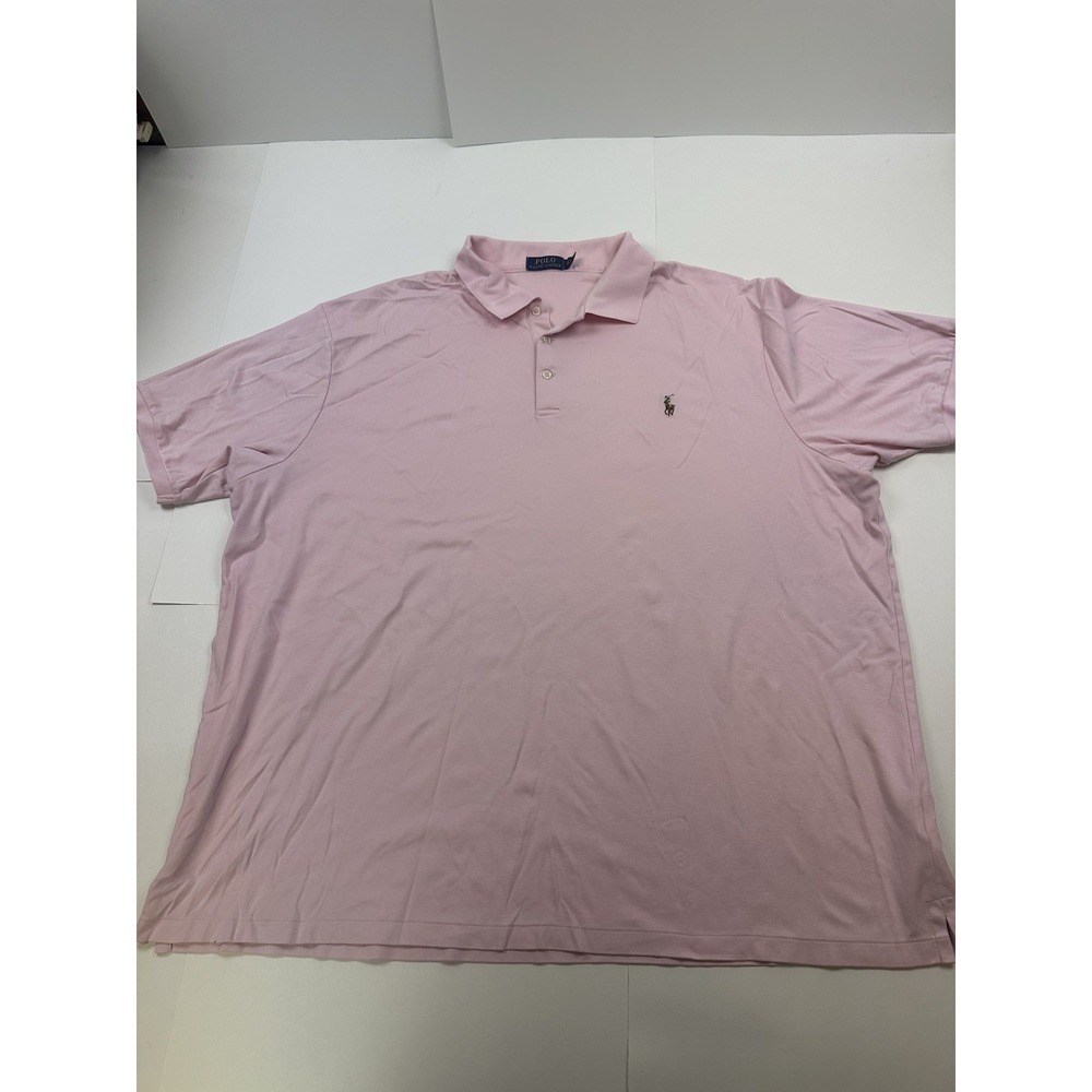 Polo Ralph Lauren Polo Shirt Mens 3XLT Pony Cotton Pink Tall